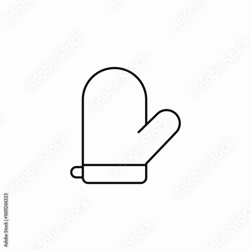 oven mitt protection icon sign vector