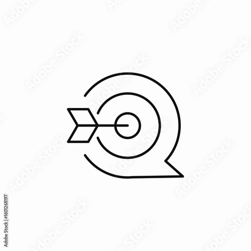 speech target goal icon sign vector