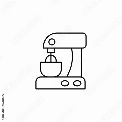 stand mixer baking icon sign vector
