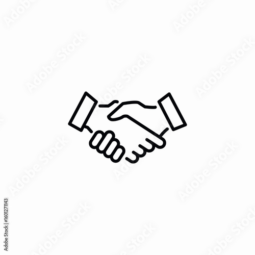 agreement handshake icon sign vector