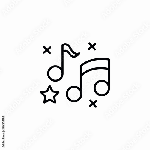 music party icon sign vector