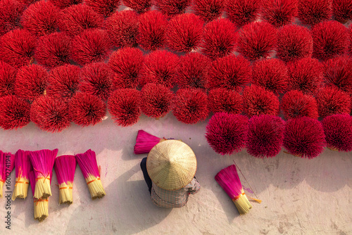 Quang Phu Cau, Vietnam: the drying of incense 
