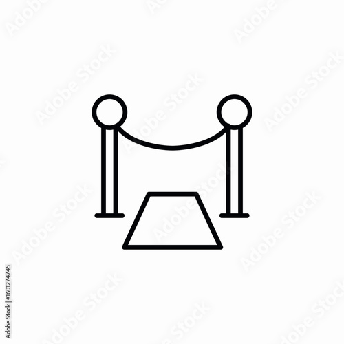 red carpet celebration icon sign vector