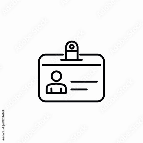 staff card icon sign vector