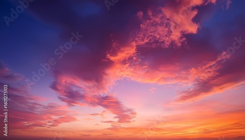 pink sunrise sky on early morning evening sky with orange sunset clouds nature sky background bright sunrise clouds dusk sky
