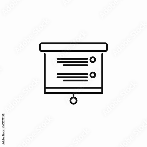 presentation board list icon sign vector