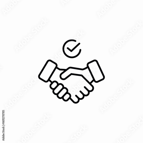 agreement completed icon sign vector