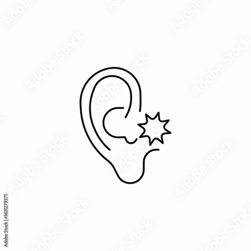 earache irritation icon sign vector