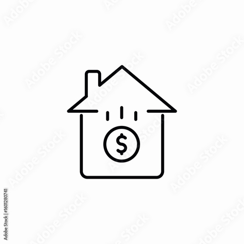 home finances icon sign vector