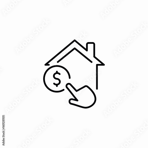house purchase finances icon sign vector