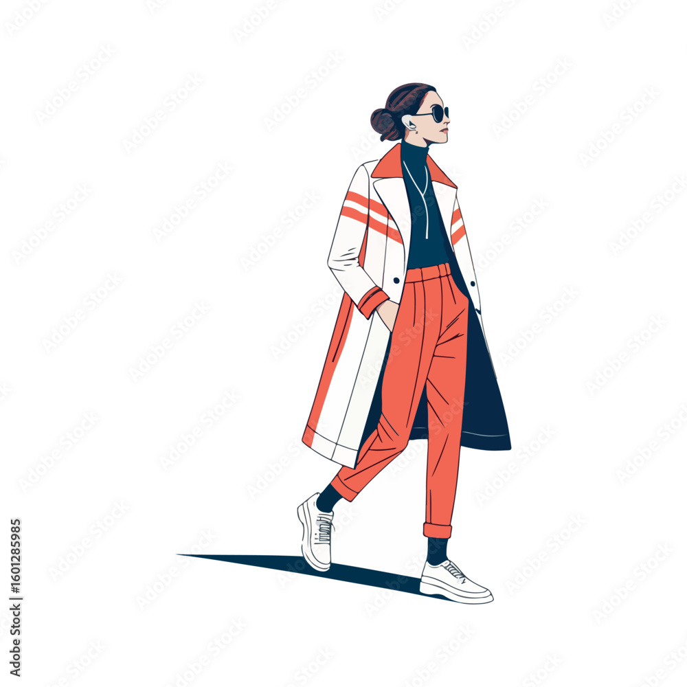 Fashion vector on white background.02