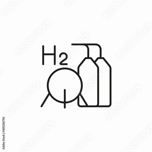 hydrogen storage tanks icon sign vector