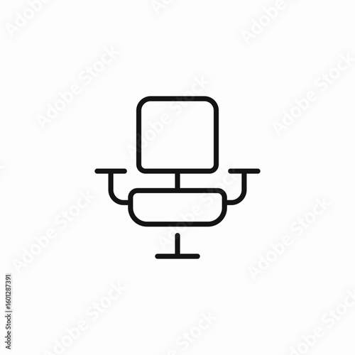 office chair icon sign vector