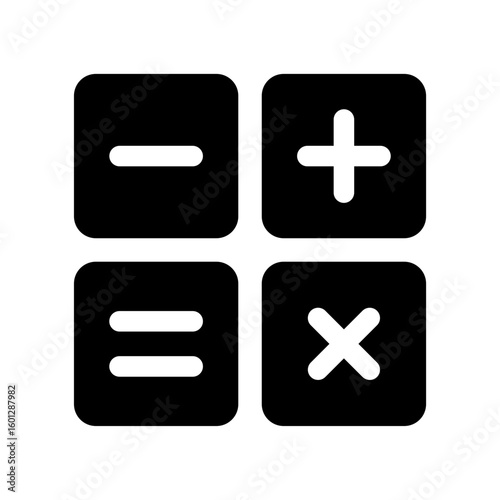 Calculator Math Symbol icon vector