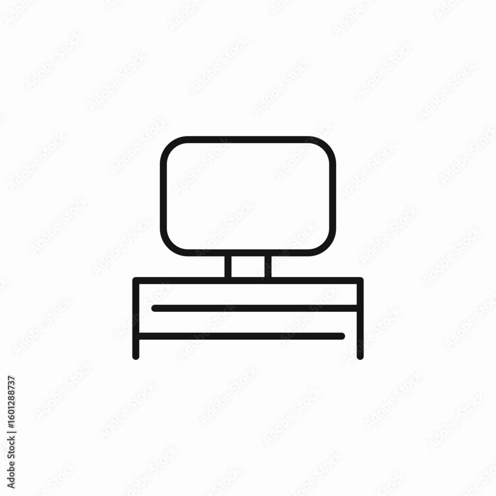 Fototapeta premium tv monitor stand icon sign vector