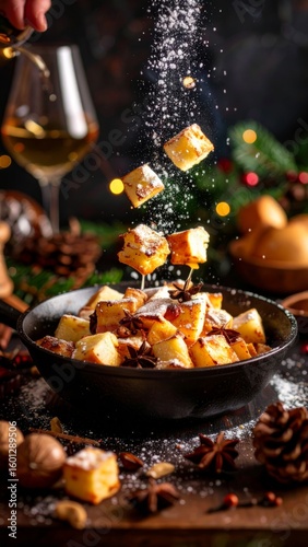 Austrian Kaiserschmarrn Dessert: Culinary Delights with Festive Ambiance