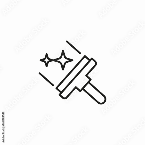 window squeegee sparkling icon sign vector