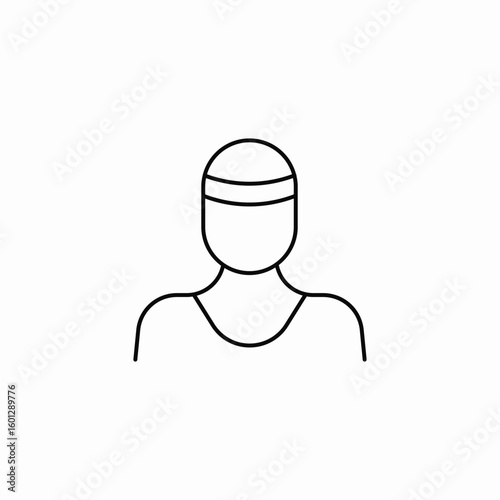 head band icon sign vector