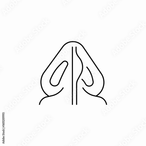 nasal condition icon sign vector
