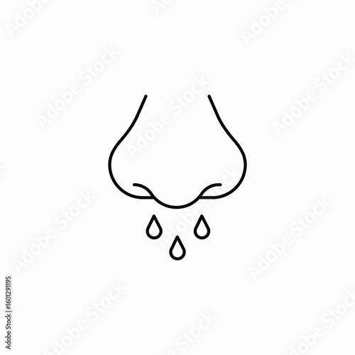 runny nose icon sign vector