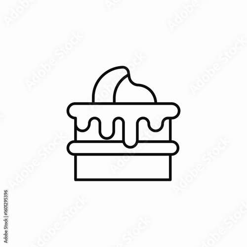 frosted cupcake pastry icon sign vector