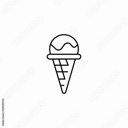 ice cream cone icon sign vector