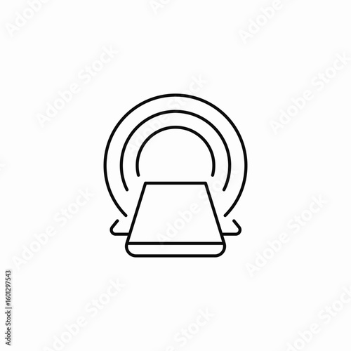 mri scanner machine icon sign vector