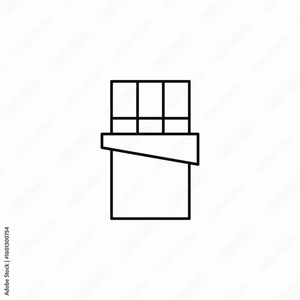 wrapped chocolate bar icon sign vector wrapped chocolate bar icon sign vector