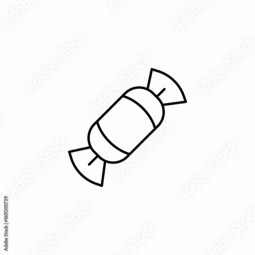 wrapped candy sweet icon sign vector
