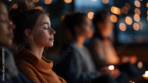 Group Meditation Session in Relaxing Atmosphere