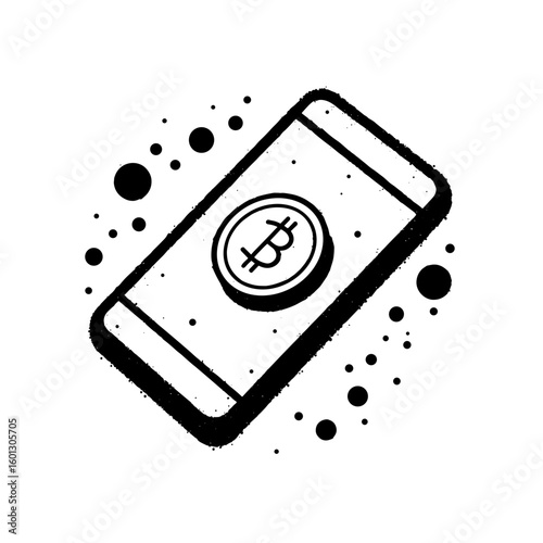 Cryptocurrency balance on banking app – Digital assets management, modern finance
