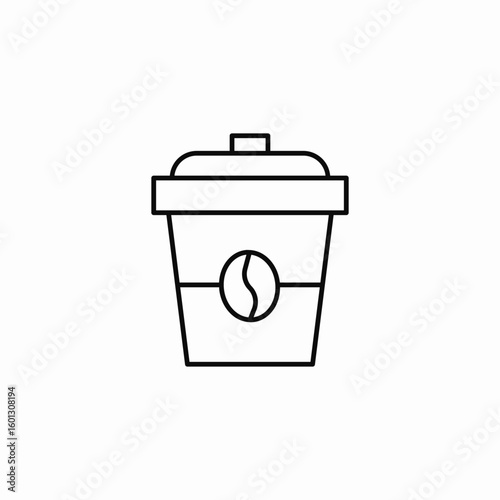 disposable coffee cup icon sign vector