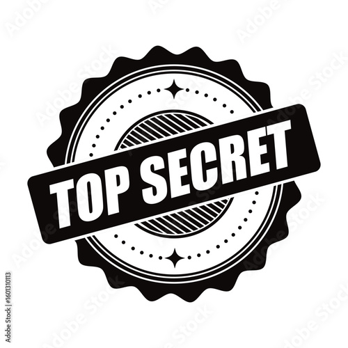 Behang Top Secret Stamp Badge – Classified Confidential Document Label