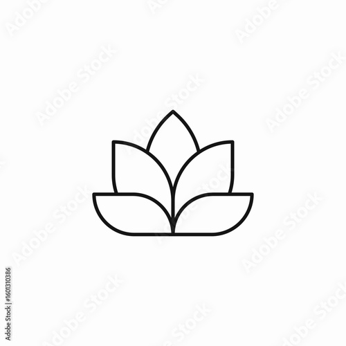 lotus flower blossom icon sign vector