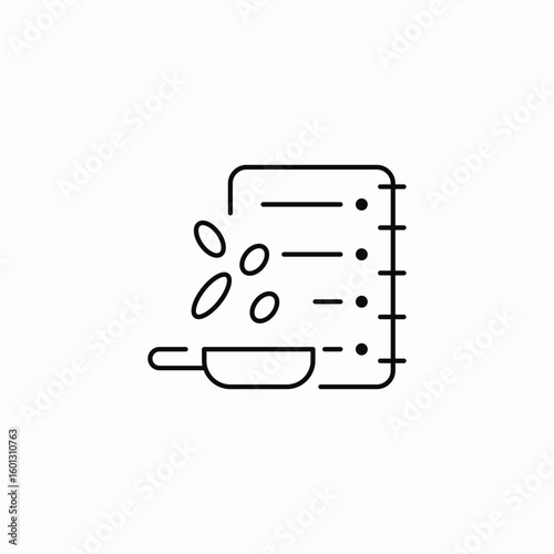 measuring ingredients list icon sign vector
