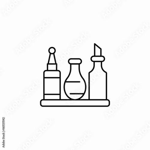 oil vinegar bottles icon sign vector