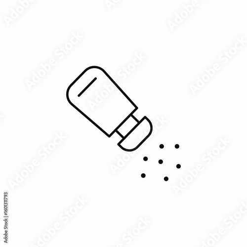 pouring salt shaker icon sign vector