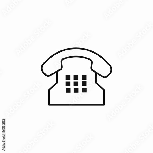 telephone call service icon sign vector