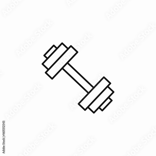weight lifting dumbbell icon sign vector