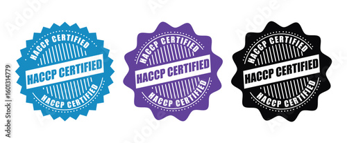 HACCP Certified Stamp – Food Safety Compliance Vector Badge