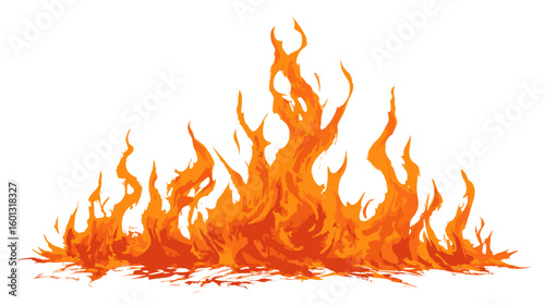 Vibrant Vector Fire Illustration