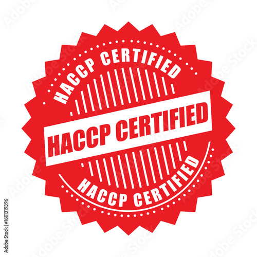HACCP Certified Stamp – Food Safety Compliance Vector Badge