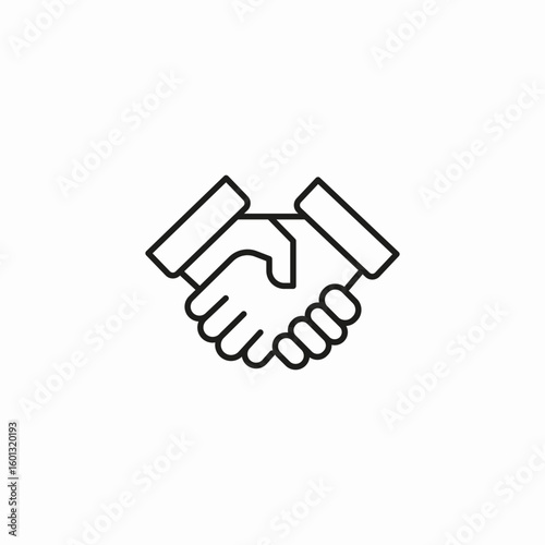 business handshake deal icon sign vector