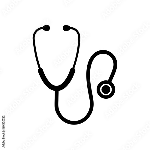 stethoscope on white background