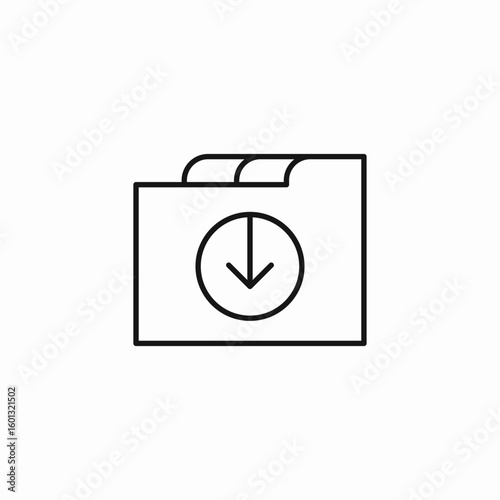 download folder sign icon sign vector