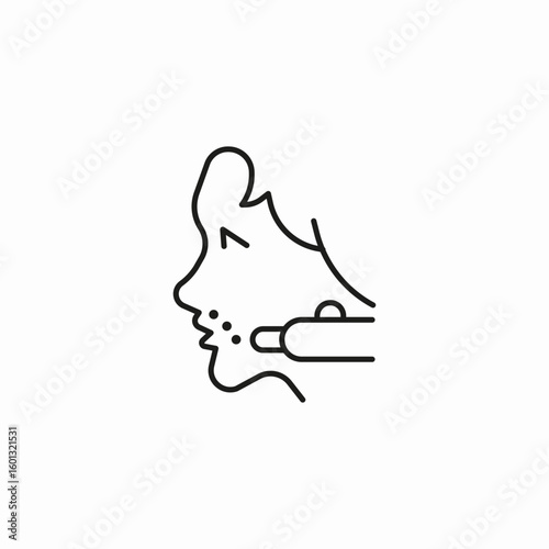facial hair removal icon sign vector