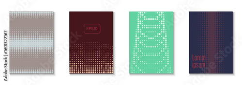 Party Pattern Set. Cool Circles In Minimal Layout. Dynamic Frame For Annual Invitation. Book Flyer. Minimalist Business Poster. Geometric Halftone Cover. Trendy Party Pattern