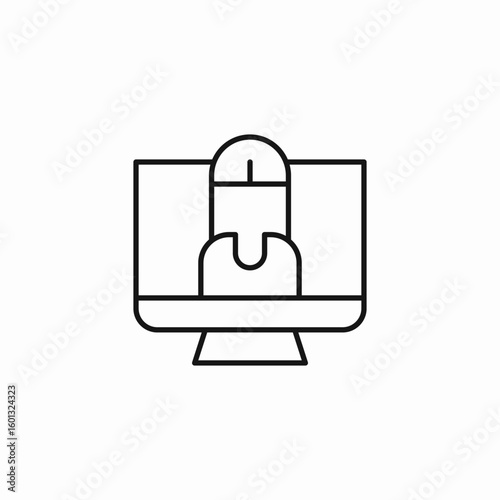 online user monitor icon sign vector