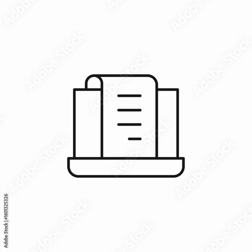 stack documents paper icon sign vector