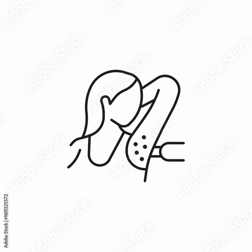 underarm hair removal icon sign vector